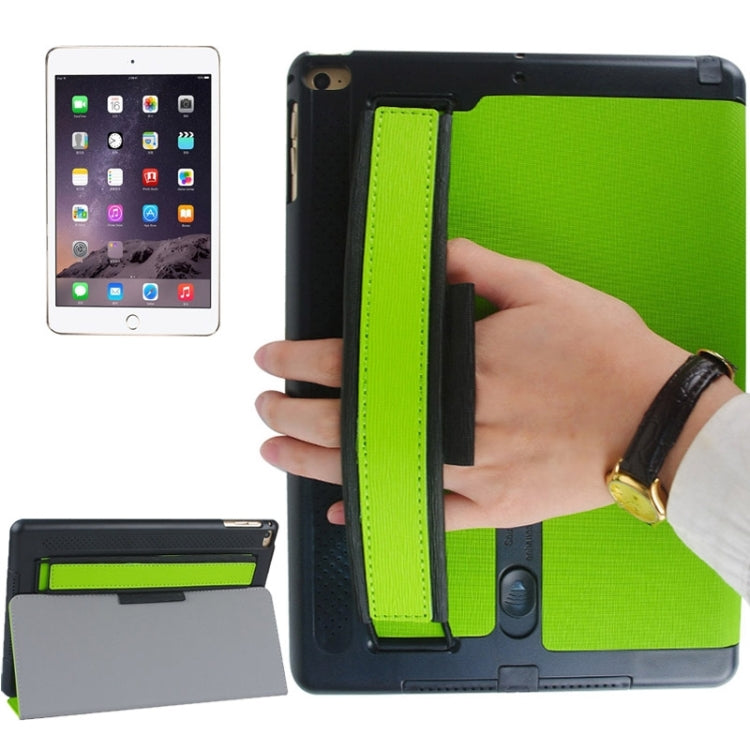 Toothpick Texture Expand Sound Handheld Leather Case with Holder & Sleep Function for iPad Air 2 / iPad 6