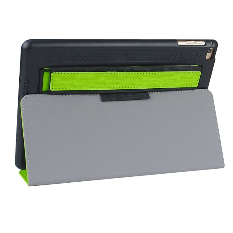 Toothpick Texture Expand Sound Handheld Leather Case with Holder & Sleep Function for iPad Air 2 / iPad 6