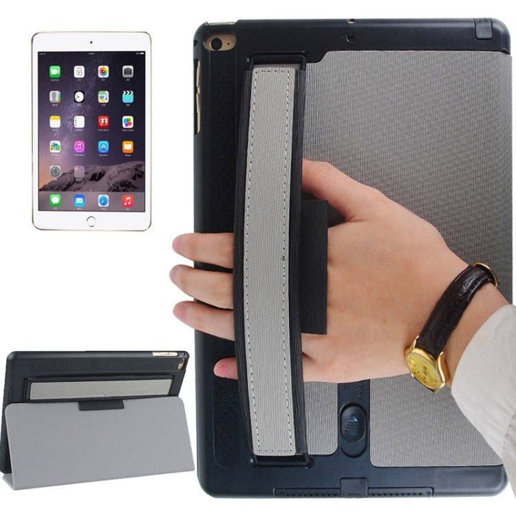 Toothpick Texture Expand Sound Handheld Leather Case with Holder & Sleep Function for iPad Air 2 / iPad 6