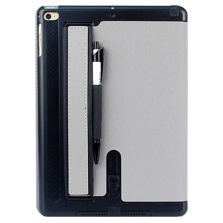 Toothpick Texture Expand Sound Handheld Leather Case with Holder & Sleep Function for iPad Air 2 / iPad 6