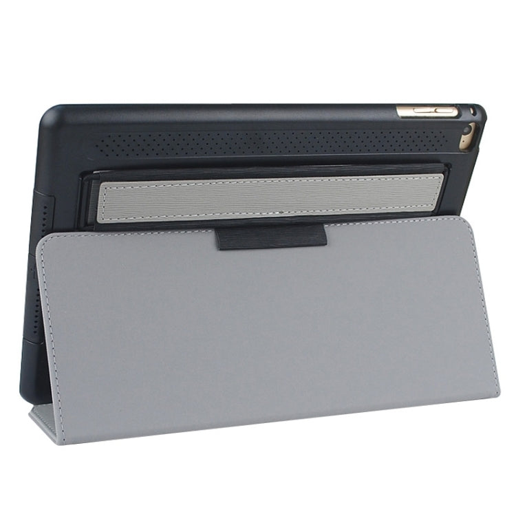 Toothpick Texture Expand Sound Handheld Leather Case with Holder & Sleep Function for iPad Air 2 / iPad 6