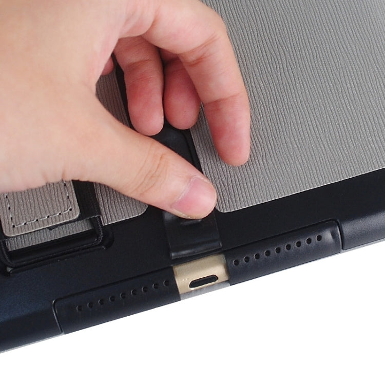 Toothpick Texture Expand Sound Handheld Leather Case with Holder & Sleep Function for iPad Air 2 / iPad 6