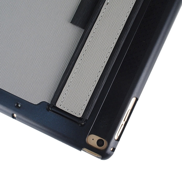 Toothpick Texture Expand Sound Handheld Leather Case with Holder & Sleep Function for iPad Air 2 / iPad 6