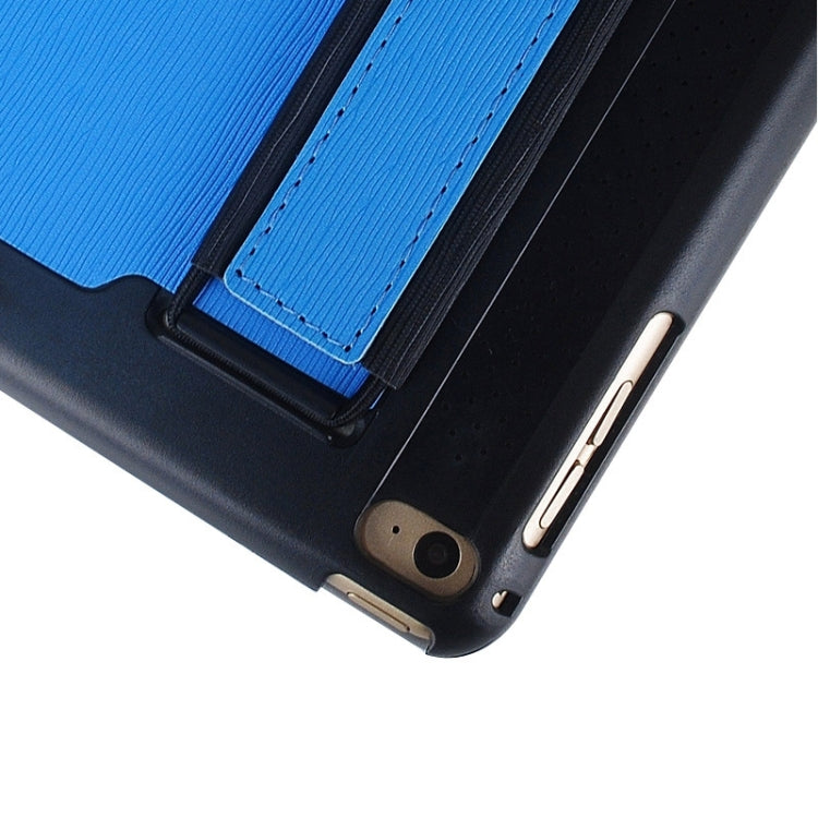 Toothpick Texture Expand Sound Handheld Leather Case with Holder & Sleep Function for iPad Air 2 / iPad 6