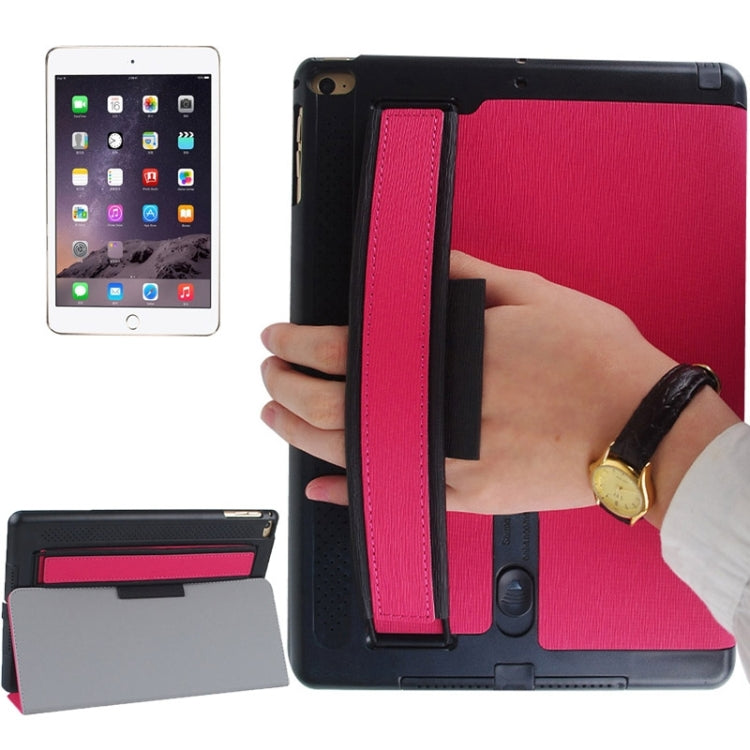 Toothpick Texture Expand Sound Handheld Leather Case with Holder & Sleep Function for iPad Air 2 / iPad 6
