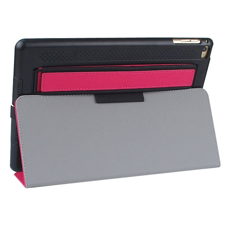Toothpick Texture Expand Sound Handheld Leather Case with Holder & Sleep Function for iPad Air 2 / iPad 6