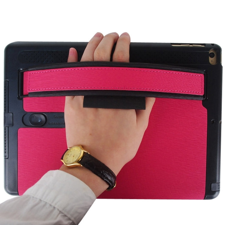 Toothpick Texture Expand Sound Handheld Leather Case with Holder & Sleep Function for iPad Air 2 / iPad 6