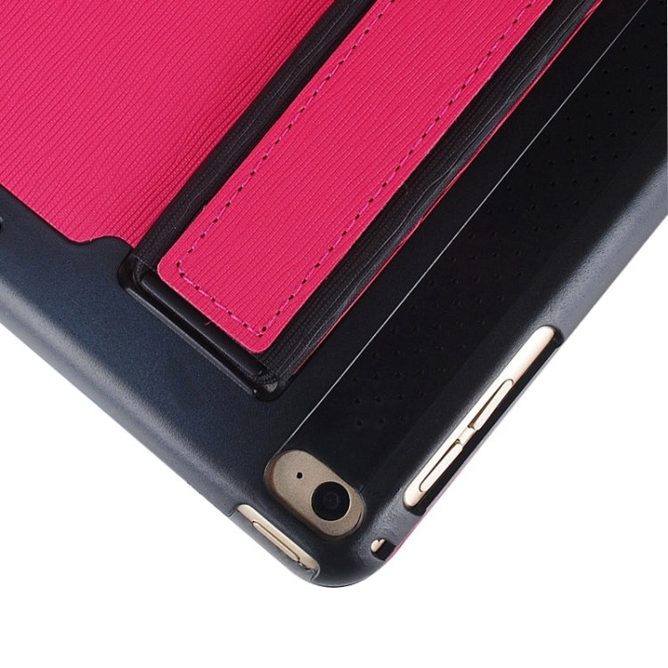 Toothpick Texture Expand Sound Handheld Leather Case with Holder & Sleep Function for iPad Air 2 / iPad 6