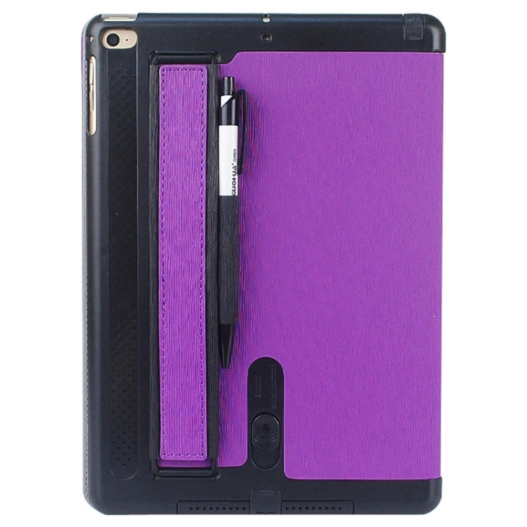 Toothpick Texture Expand Sound Handheld Leather Case with Holder & Sleep Function for iPad Air 2 / iPad 6