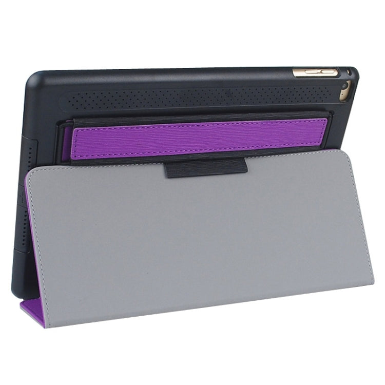 Toothpick Texture Expand Sound Handheld Leather Case with Holder & Sleep Function for iPad Air 2 / iPad 6