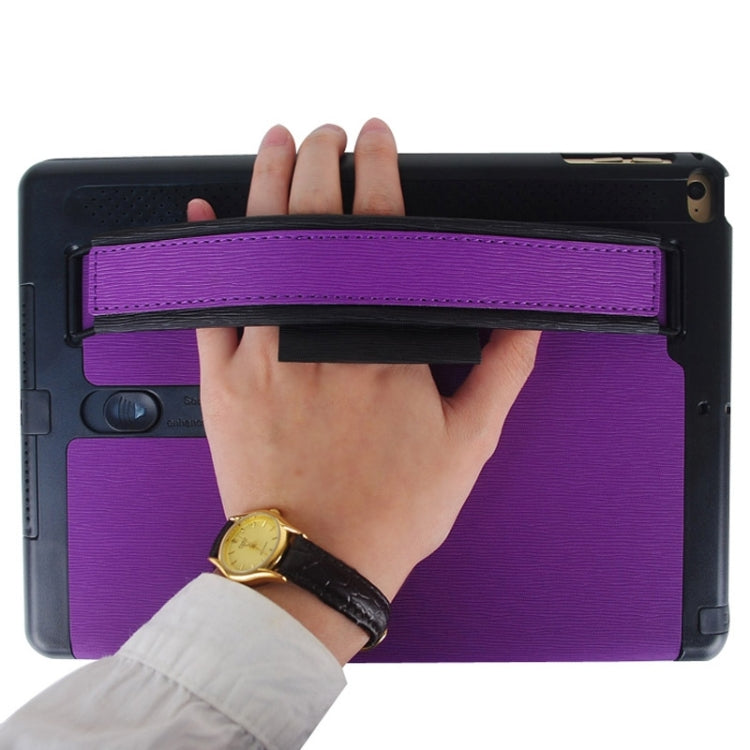 Toothpick Texture Expand Sound Handheld Leather Case with Holder & Sleep Function for iPad Air 2 / iPad 6