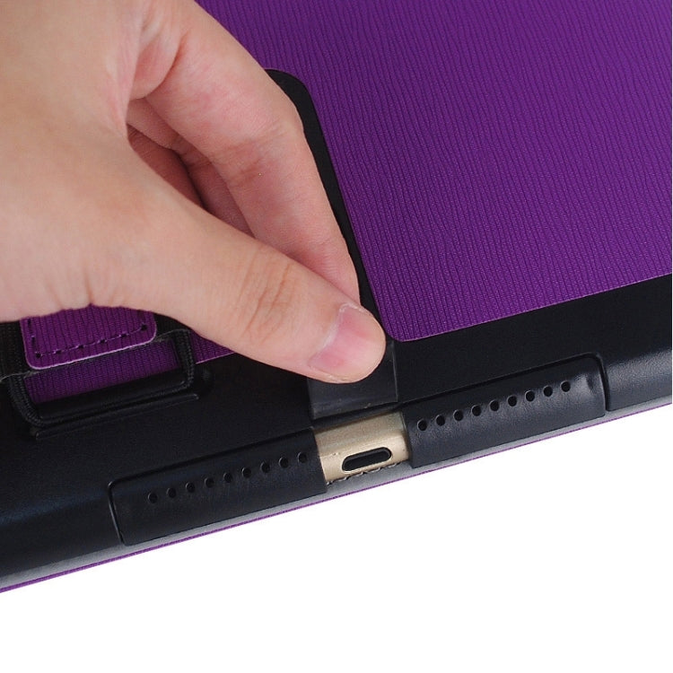 Toothpick Texture Expand Sound Handheld Leather Case with Holder & Sleep Function for iPad Air 2 / iPad 6