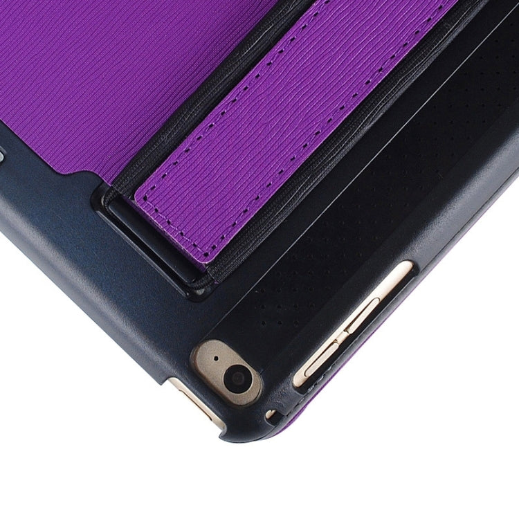 Toothpick Texture Expand Sound Handheld Leather Case with Holder & Sleep Function for iPad Air 2 / iPad 6