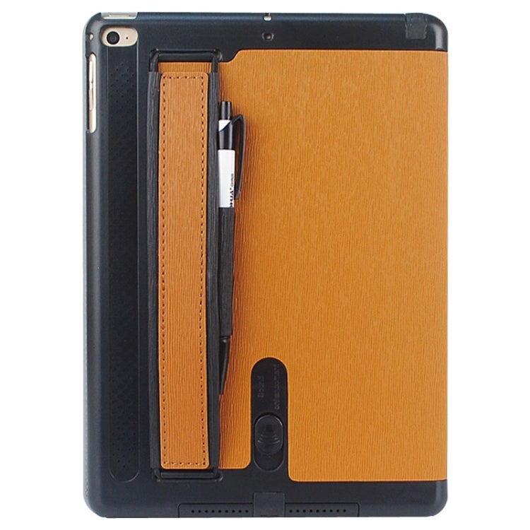 Toothpick Texture Expand Sound Handheld Leather Case with Holder & Sleep Function for iPad Air 2 / iPad 6
