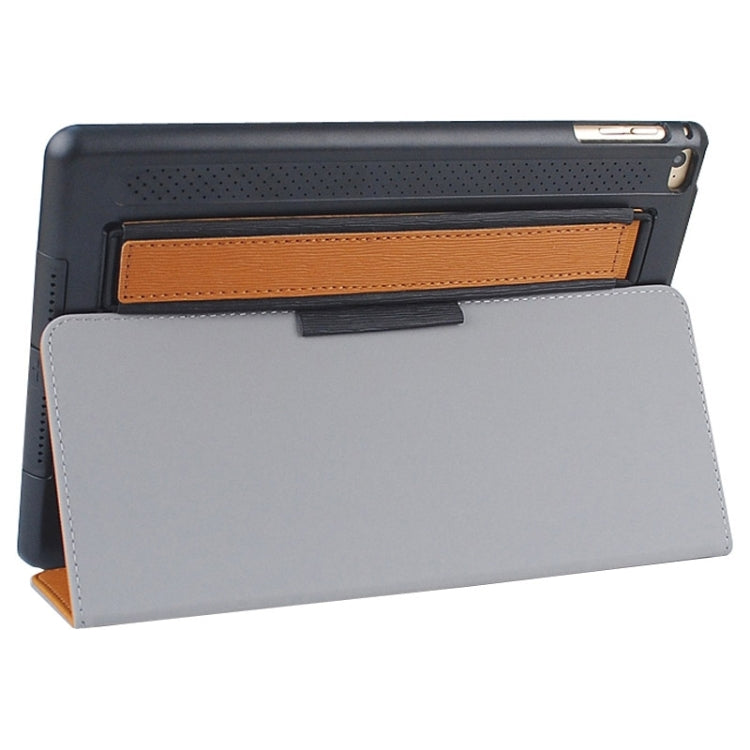 Toothpick Texture Expand Sound Handheld Leather Case with Holder & Sleep Function for iPad Air 2 / iPad 6