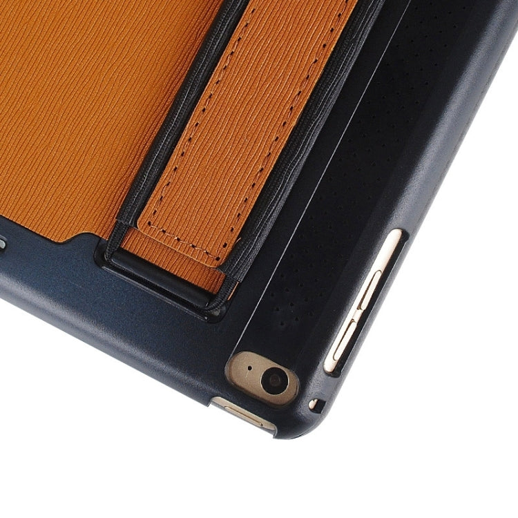 Toothpick Texture Expand Sound Handheld Leather Case with Holder & Sleep Function for iPad Air 2 / iPad 6