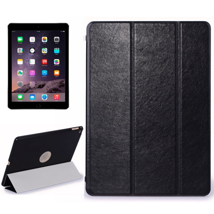 Crazy House Texture Ultra-thin Smart Cover Leather Case with 3-fold Holder for iPad Air 2 / iPad 6