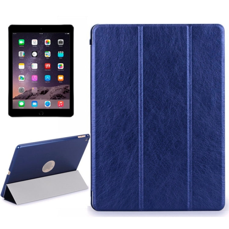 Crazy House Texture Ultra-thin Smart Cover Leather Case with 3-fold Holder for iPad Air 2 / iPad 6