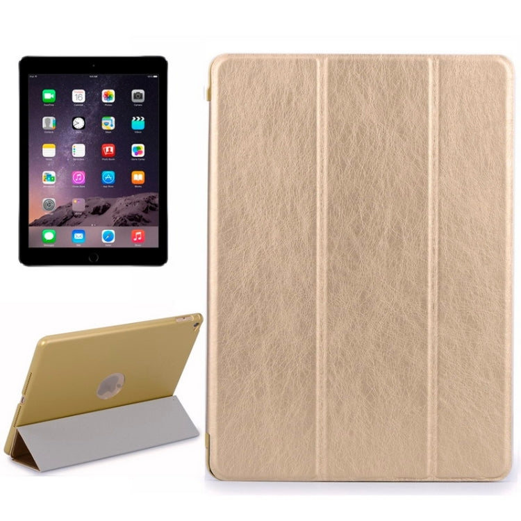 Crazy House Texture Ultra-thin Smart Cover Leather Case with 3-fold Holder for iPad Air 2 / iPad 6