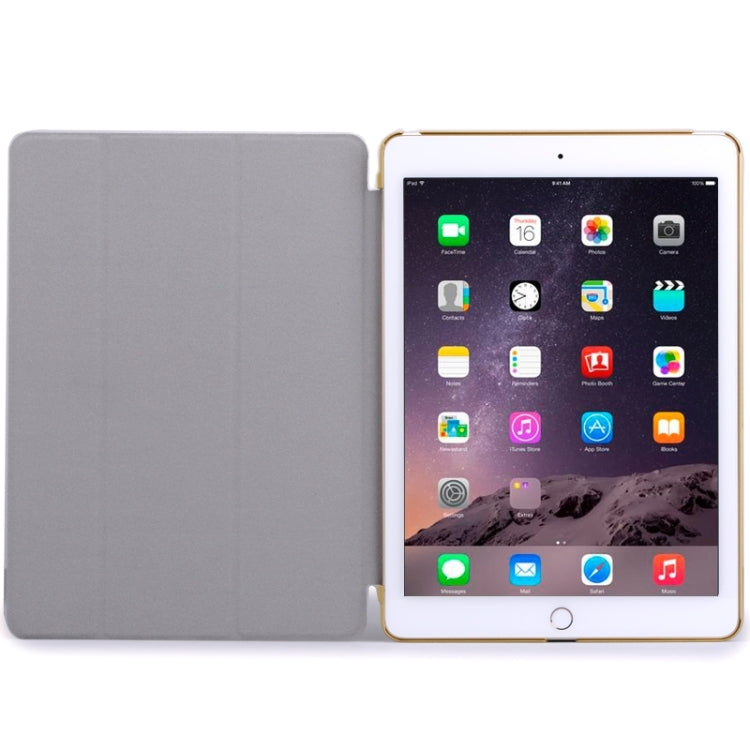 Crazy House Texture Ultra-thin Smart Cover Leather Case with 3-fold Holder for iPad Air 2 / iPad 6