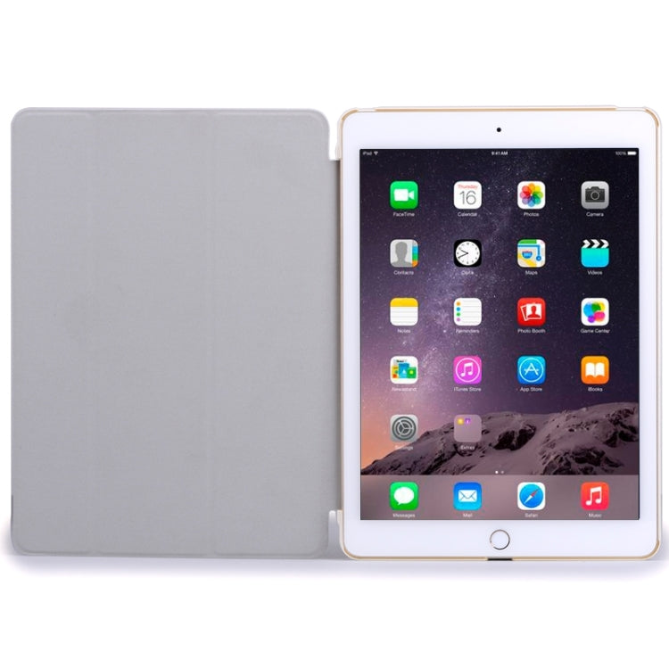 Crazy House Texture Ultra-thin Smart Cover Leather Case with 3-fold Holder for iPad Air 2 / iPad 6