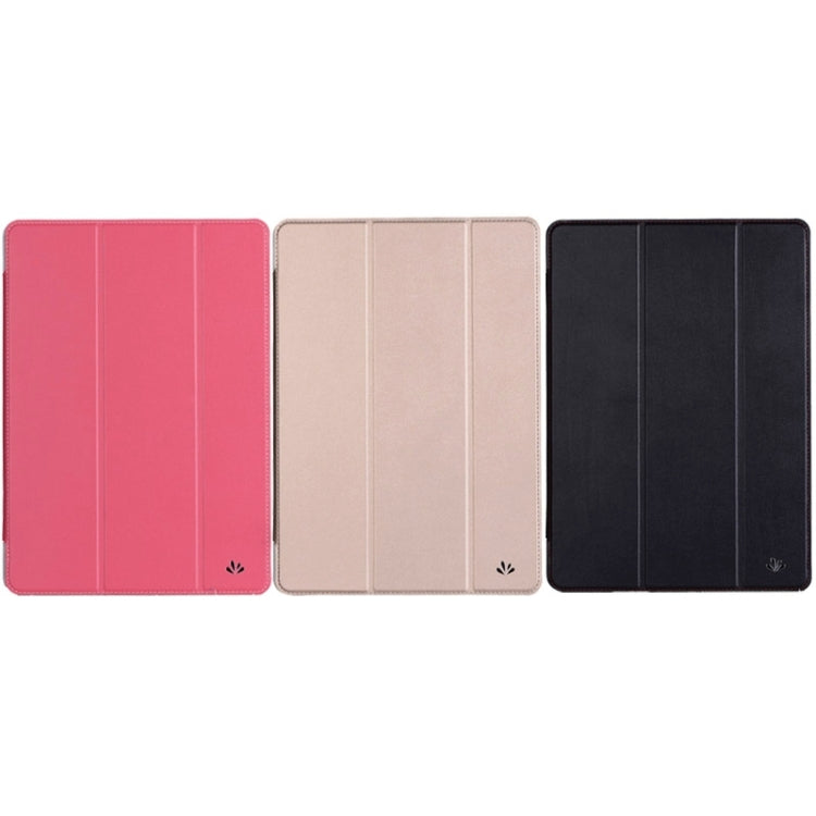 Stone Texture 3-fold Transparent Plastic Back Shell Intelligent Leather Case with Holder and Sleep Function for iPad Air 2 / iPad 6