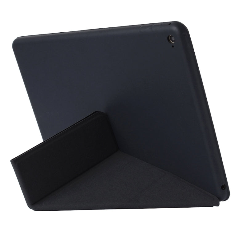 Transformers Style Horizontal Flip Solid Color Leather Case with Holder & Sleep / Wake-up Function for iPad Air 2 / iPad 6