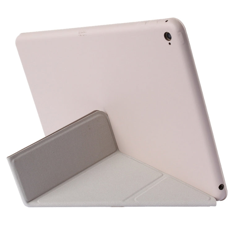 Transformers Style Horizontal Flip Solid Color Leather Case with Holder & Sleep / Wake-up Function for iPad Air 2 / iPad 6
