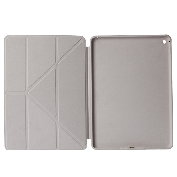 Transformers Style Horizontal Flip Solid Color Leather Case with Holder & Sleep / Wake-up Function for iPad Air 2 / iPad 6