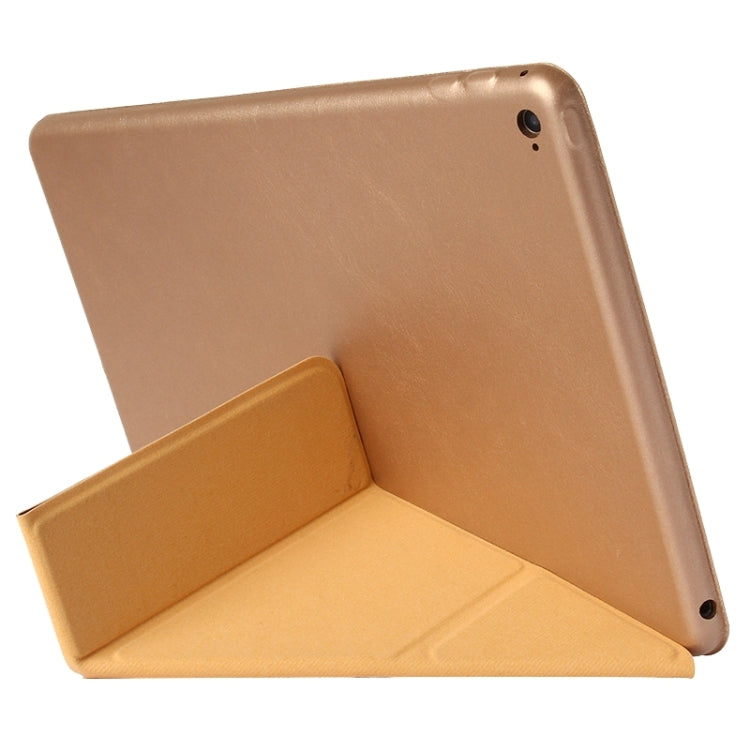 Transformers Style Horizontal Flip Solid Color Leather Case with Holder & Sleep / Wake-up Function for iPad Air 2 / iPad 6