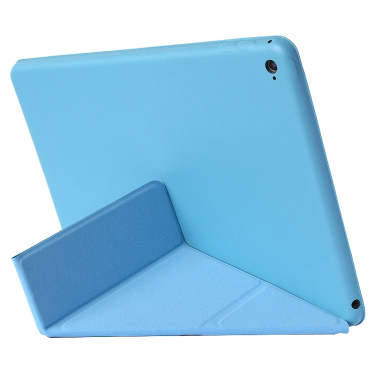 Transformers Style Horizontal Flip Solid Color Leather Case with Holder & Sleep / Wake-up Function for iPad Air 2 / iPad 6