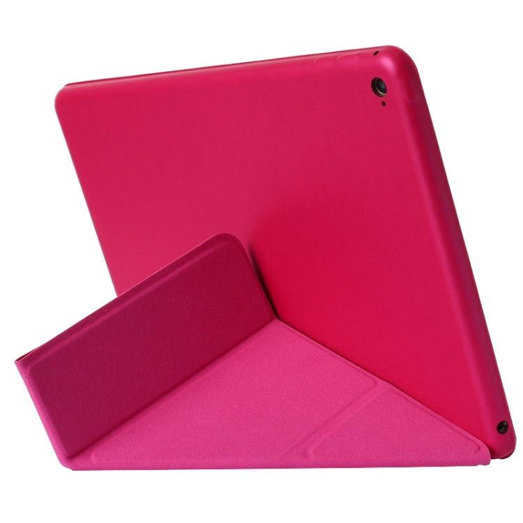 Transformers Style Horizontal Flip Solid Color Leather Case with Holder & Sleep / Wake-up Function for iPad Air 2 / iPad 6
