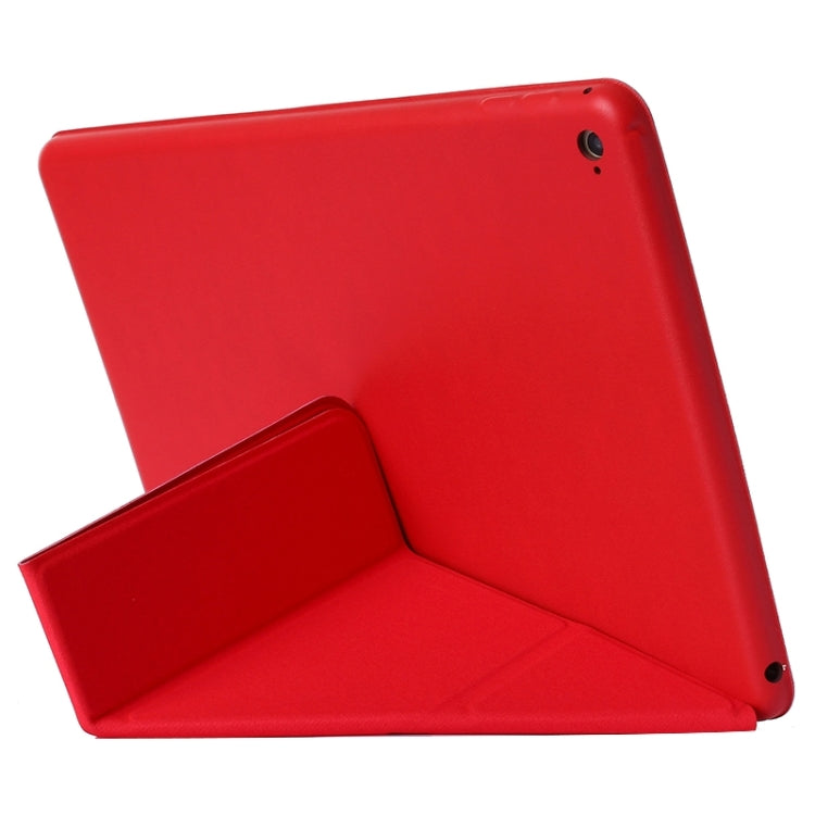 Transformers Style Horizontal Flip Solid Color Leather Case with Holder & Sleep / Wake-up Function for iPad Air 2 / iPad 6