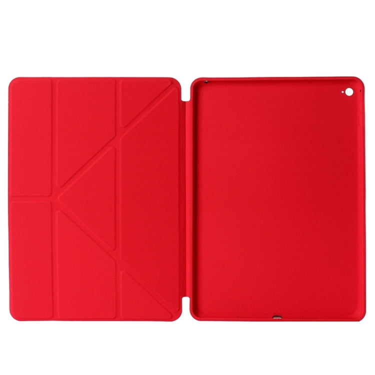 Transformers Style Horizontal Flip Solid Color Leather Case with Holder & Sleep / Wake-up Function for iPad Air 2 / iPad 6