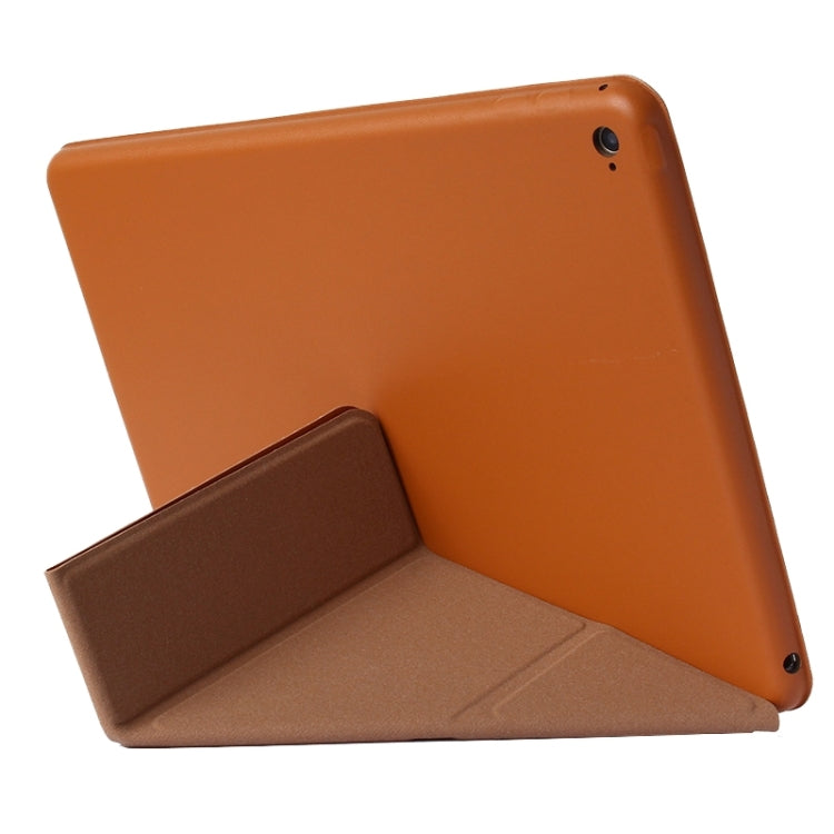 Transformers Style Horizontal Flip Solid Color Leather Case with Holder & Sleep / Wake-up Function for iPad Air 2 / iPad 6