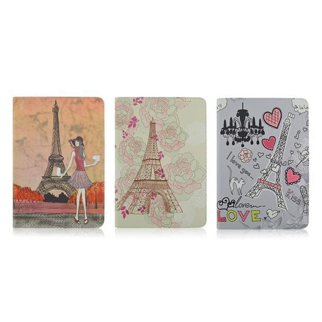 Eiffel Tower Pattern Smart Leather Case with Holder & Wake-up / Sleep Function for iPad Air 2 / iPad 6