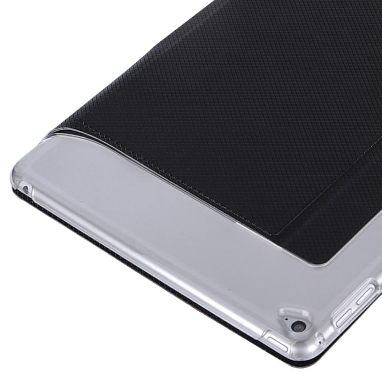 Horizontal Flip Transparent PC Leather Case with Holder & Card Slots for iPad Air 2 / iPad 6