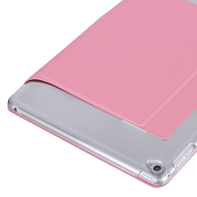 Horizontal Flip Transparent PC Leather Case with Holder & Card Slots for iPad Air 2 / iPad 6