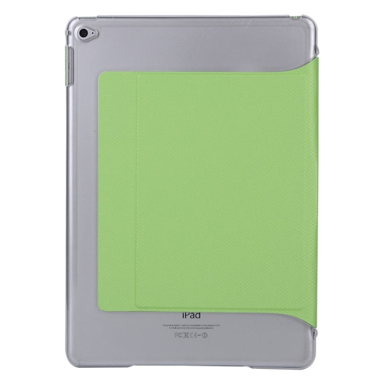 Horizontal Flip Transparent PC Leather Case with Holder & Card Slots for iPad Air 2 / iPad 6
