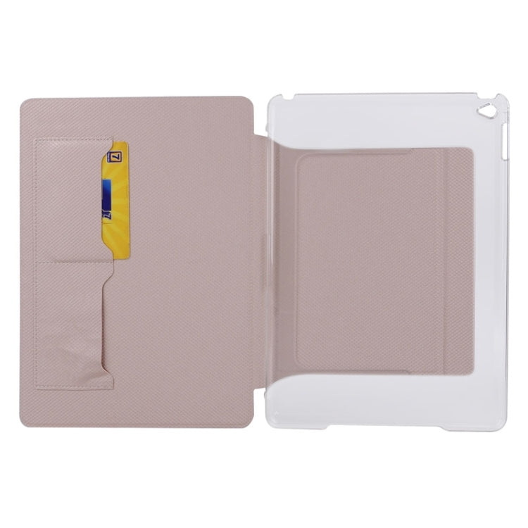 Horizontal Flip Transparent PC Leather Case with Holder & Card Slots for iPad Air 2 / iPad 6