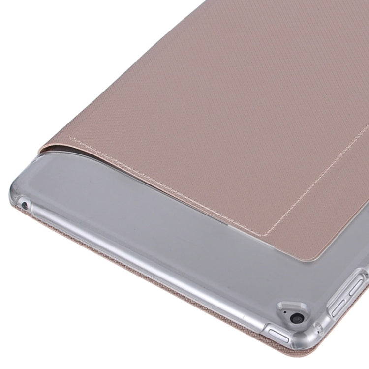 Horizontal Flip Transparent PC Leather Case with Holder & Card Slots for iPad Air 2 / iPad 6