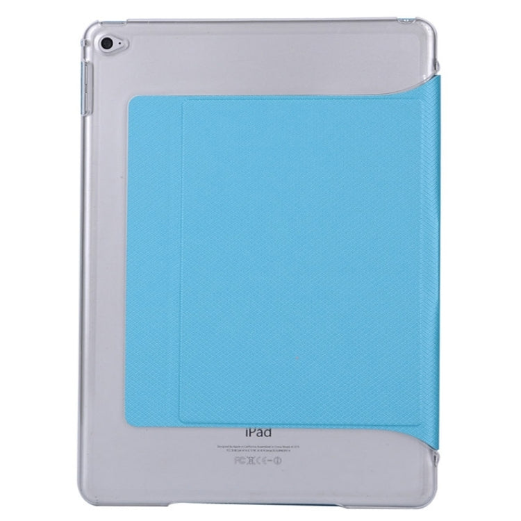 Horizontal Flip Transparent PC Leather Case with Holder & Card Slots for iPad Air 2 / iPad 6