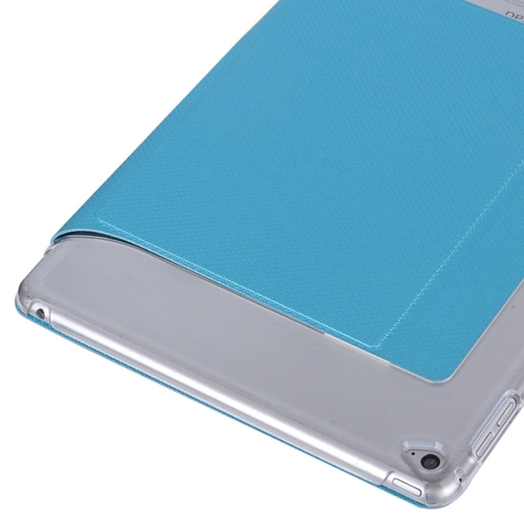 Horizontal Flip Transparent PC Leather Case with Holder & Card Slots for iPad Air 2 / iPad 6