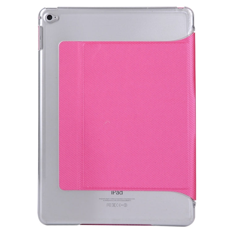 Horizontal Flip Transparent PC Leather Case with Holder & Card Slots for iPad Air 2 / iPad 6