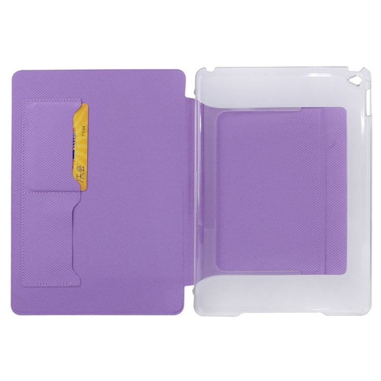 Horizontal Flip Transparent PC Leather Case with Holder & Card Slots for iPad Air 2 / iPad 6