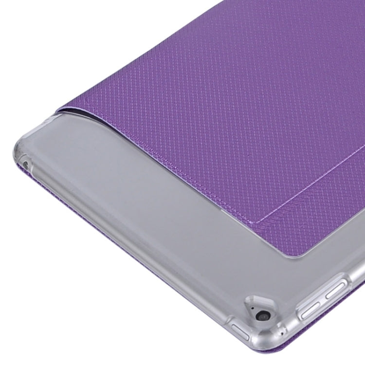Horizontal Flip Transparent PC Leather Case with Holder & Card Slots for iPad Air 2 / iPad 6