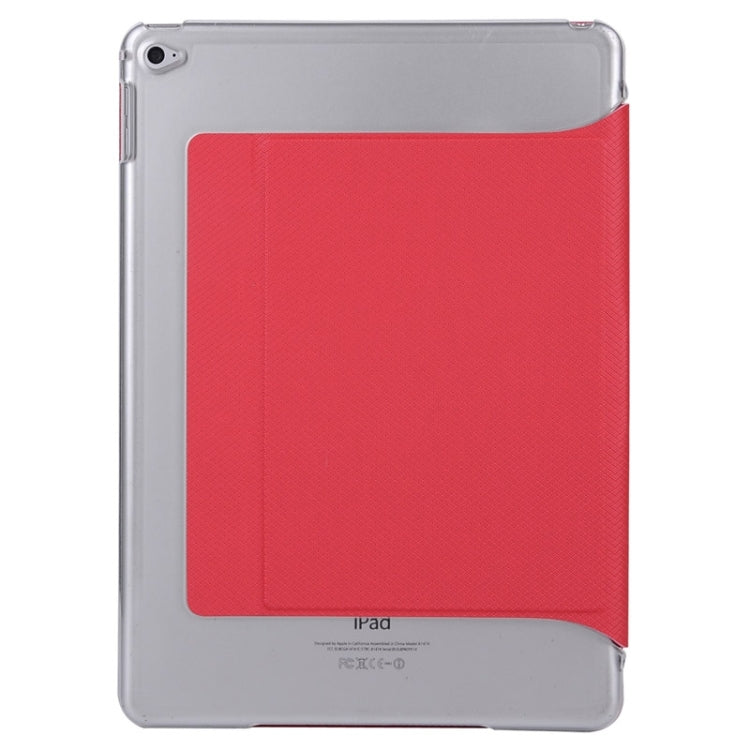 Horizontal Flip Transparent PC Leather Case with Holder & Card Slots for iPad Air 2 / iPad 6