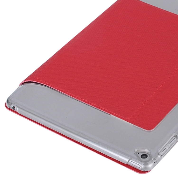 Horizontal Flip Transparent PC Leather Case with Holder & Card Slots for iPad Air 2 / iPad 6