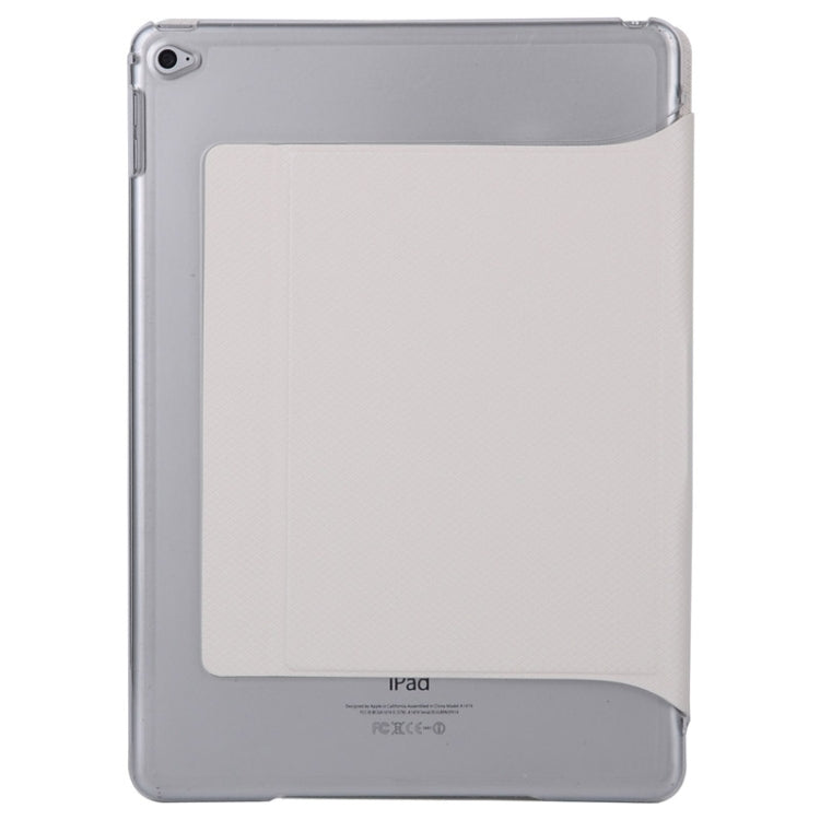 Horizontal Flip Transparent PC Leather Case with Holder & Card Slots for iPad Air 2 / iPad 6