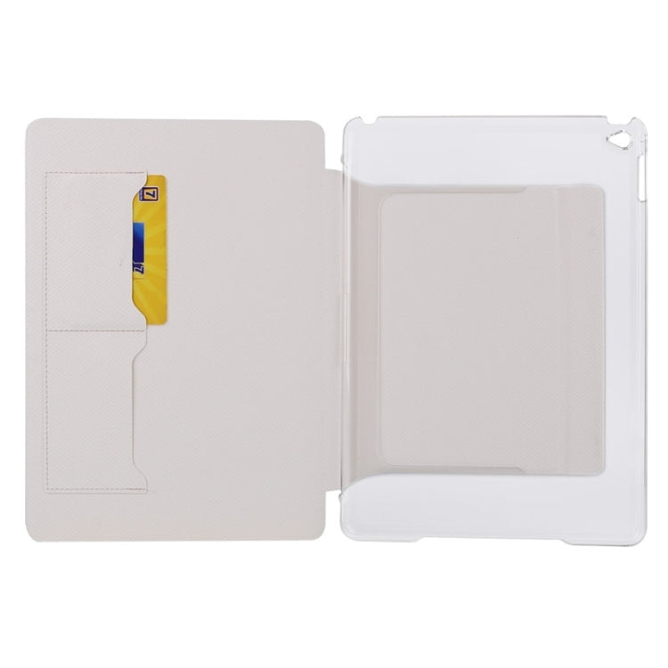 Horizontal Flip Transparent PC Leather Case with Holder & Card Slots for iPad Air 2 / iPad 6
